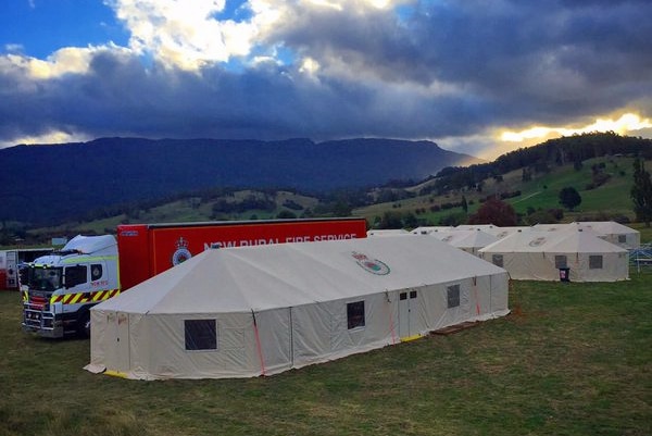 Tasmanian Fires base camp