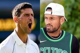 Novak Djokovic Nick Kyrgios composite