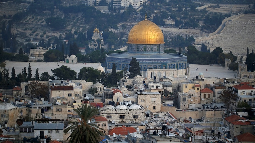 An aerial view of Jerusalem.