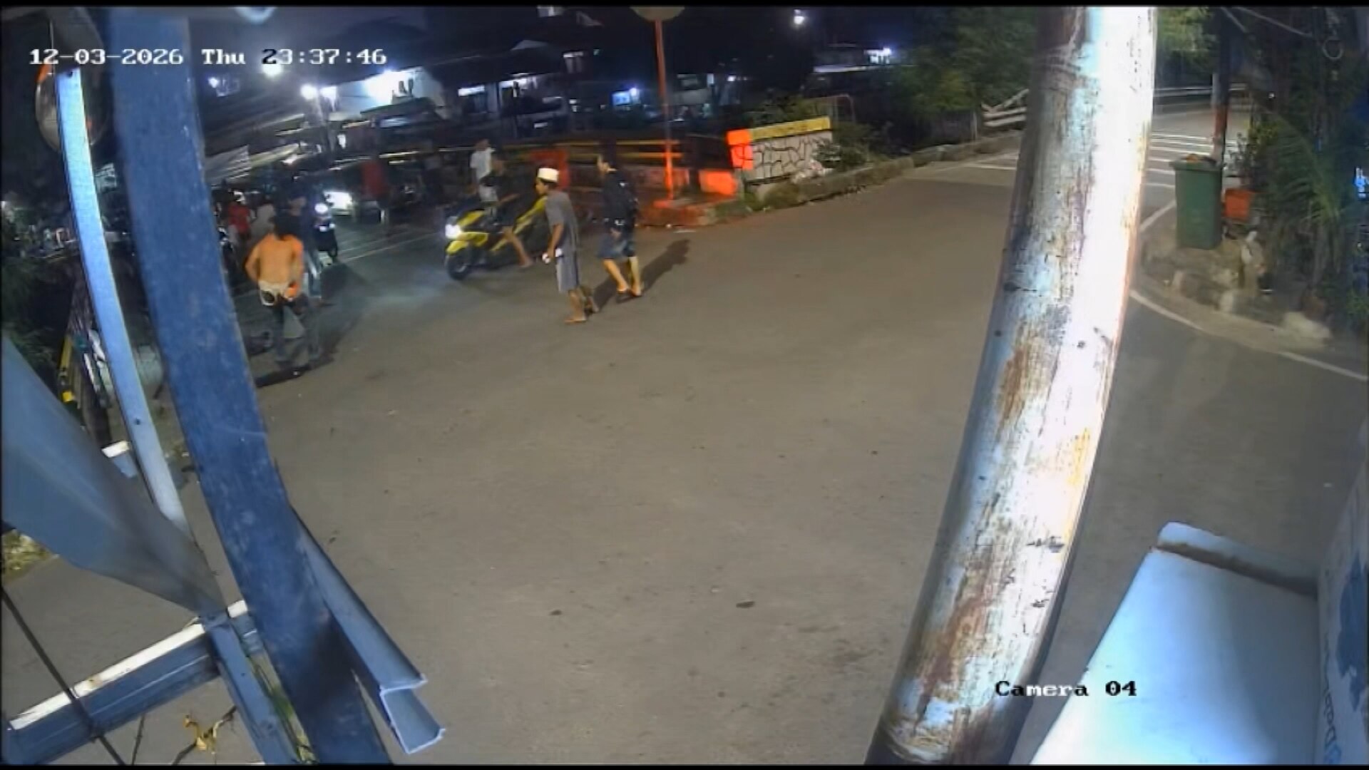 CCTV footage of a road.