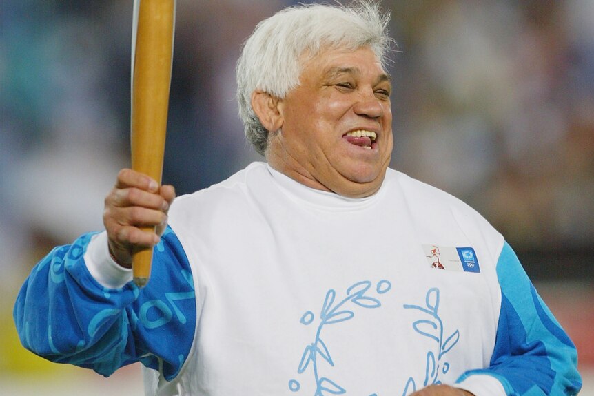 Arthur Beetson carrying the Olympic torch