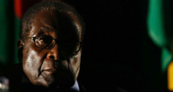 A close-up of Robert Mugabe.