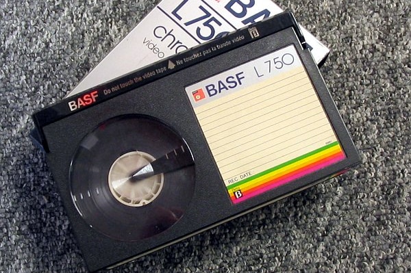 A Sony Betamax tape.
