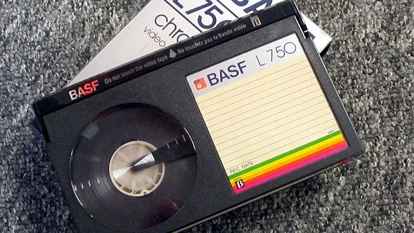 A Sony Betamax tape.
