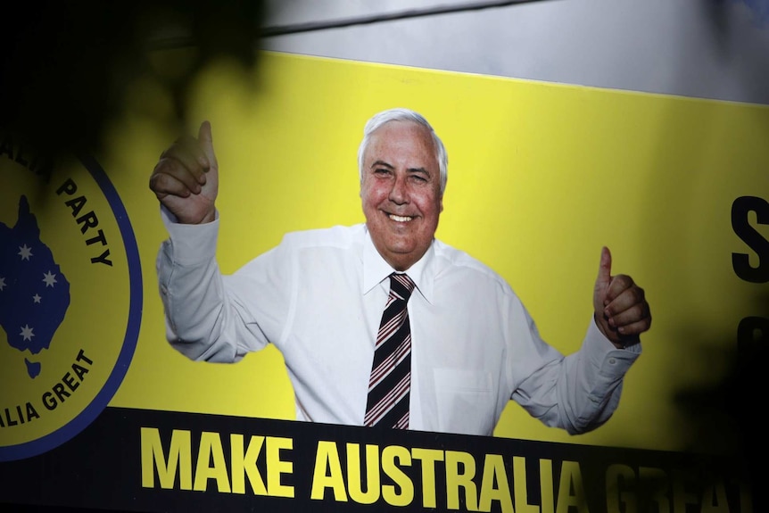 A Clive Palmer billboard advertising his United Australia Party