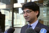 Perth barrister Lloyd Rayney speaking to reporters.