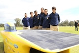 University of Michigan team with their solar car