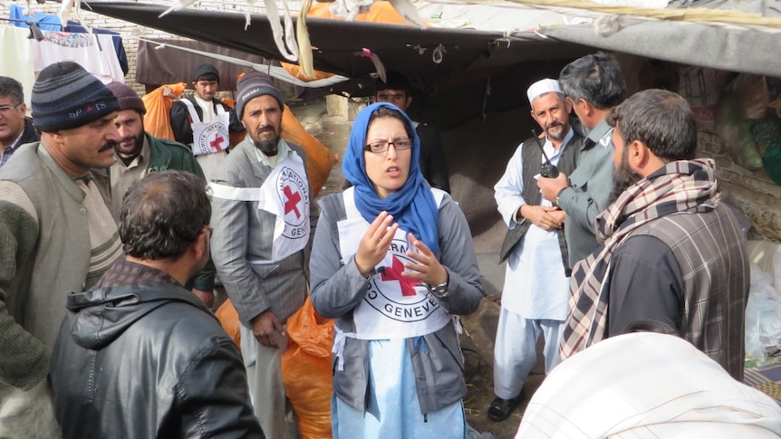 Dorsa Nazemi Salman at work in Afghanistan.
