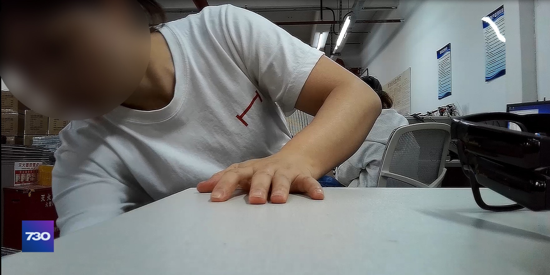 Chinese factory workers accidentally caught on camera glasses