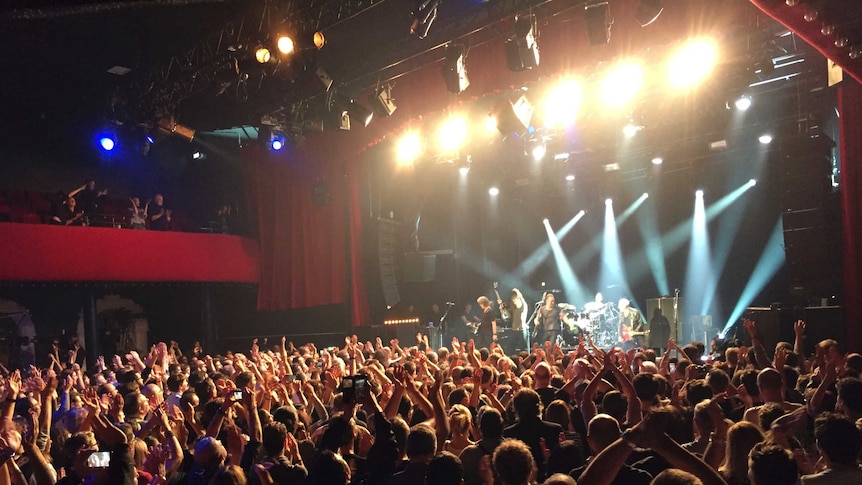 British musician sting performs to a packed crowd at the Bataclan concert hall in Paris
