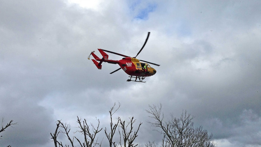 A helicopter helps search for Ben Plowright