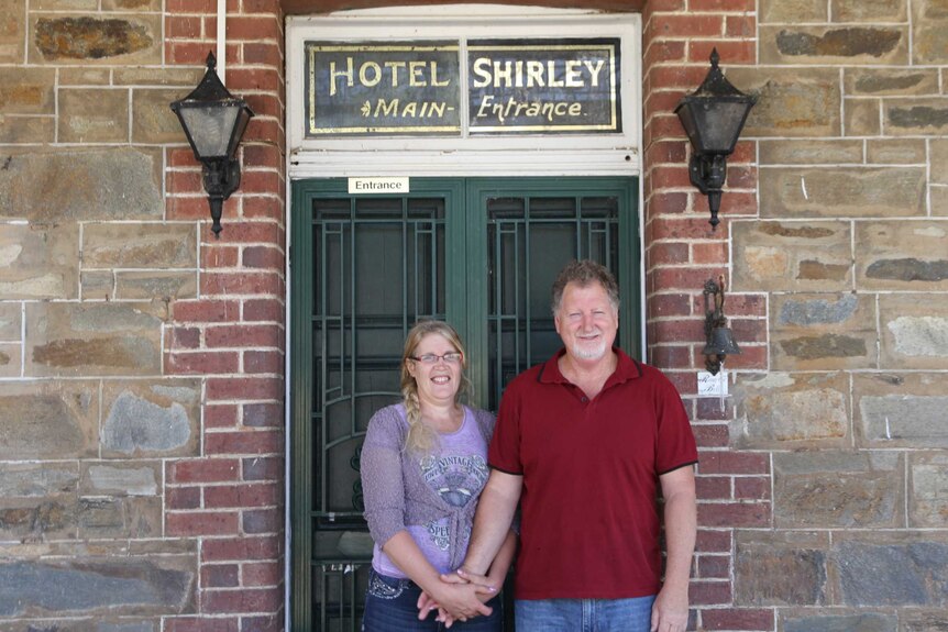 Owners of the old Bethungra pub 'The Shirley'