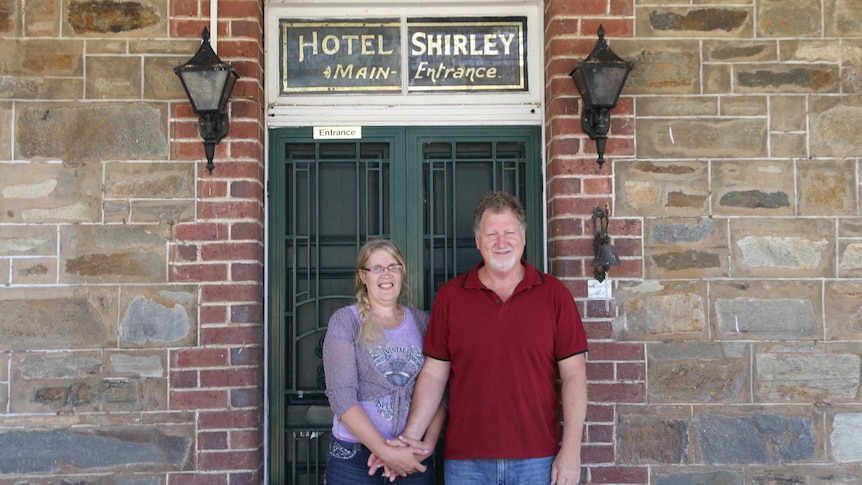 Owners of the old Bethungra pub 'The Shirley'