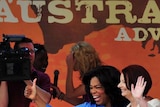 Oprah appeared on stage with Prime Minister Julia Gillard.