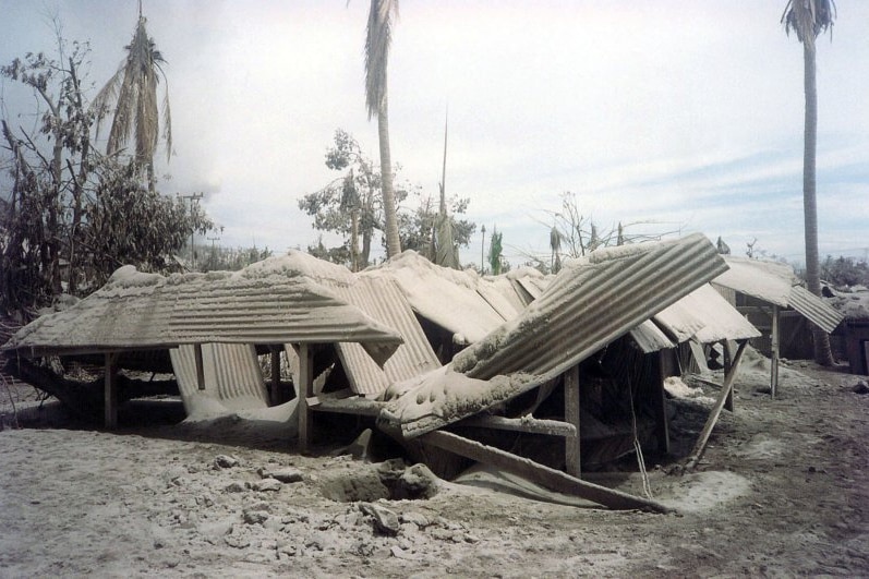 A destroyed house in Rabaul