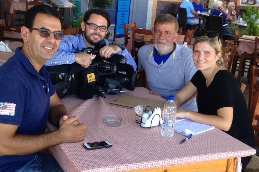 Nazieh with the ABC team