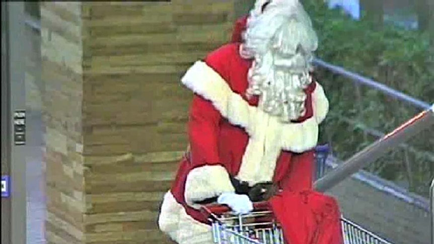 A man dressed as Santa Claus