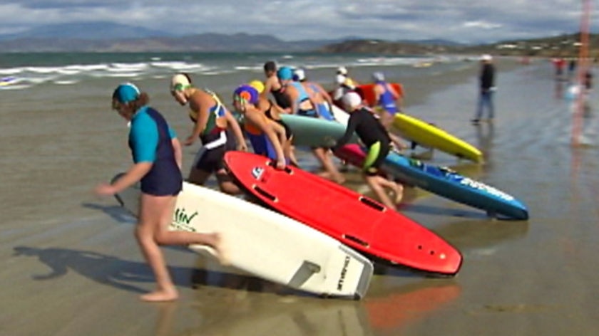 State junior surf lifesaving championships at Carlton Beach