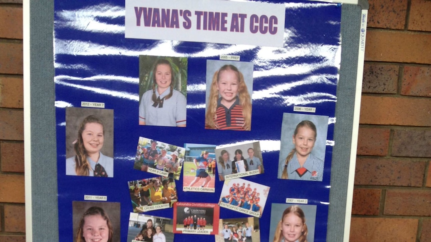 A tribute to Yvana Bischoff at today's memorial service in Caloundra.