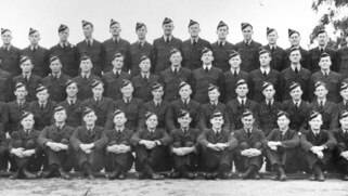 Blue Sharman and his mates at Temora Airbase