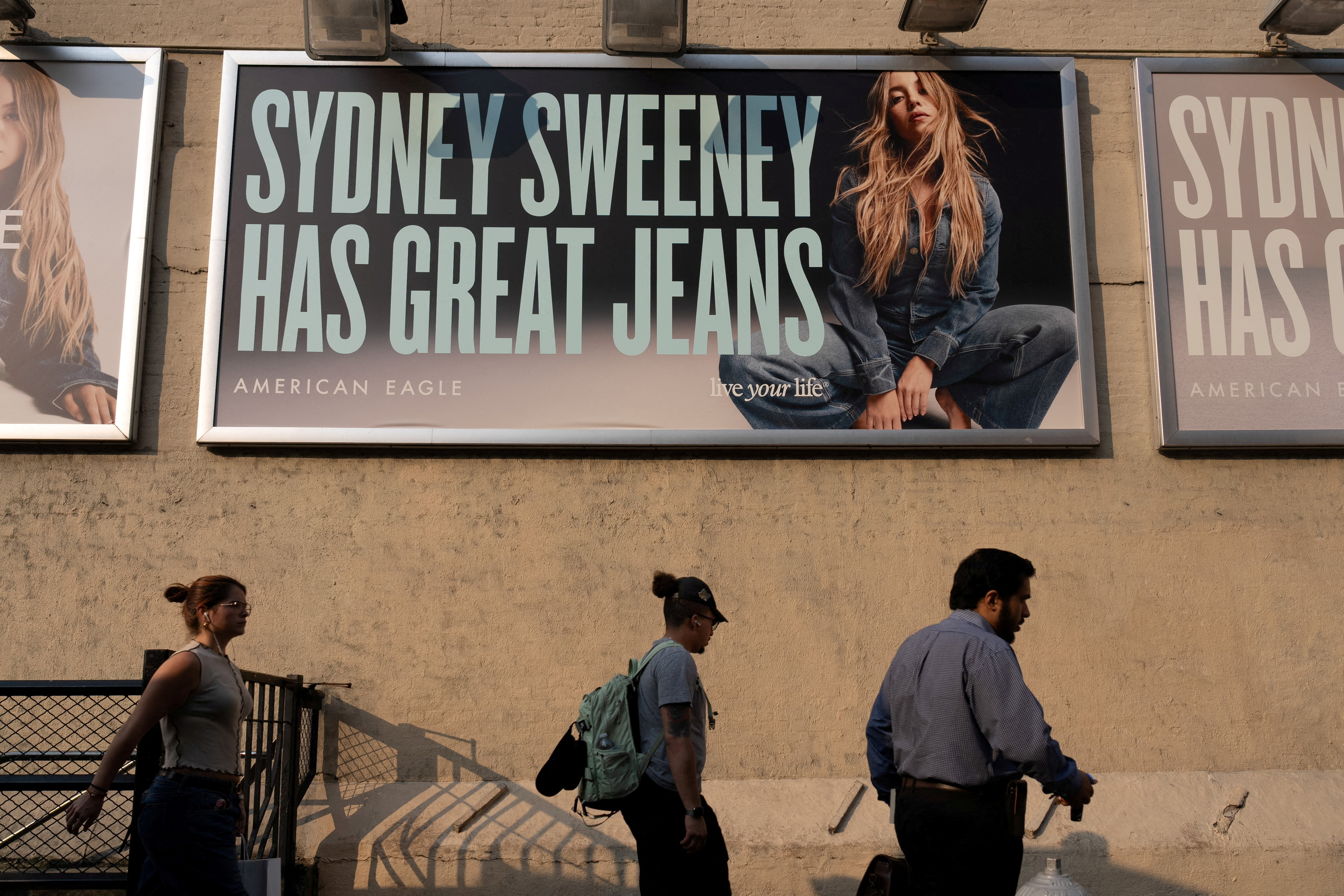 A billboard ad featuring Sydney Sweeney.