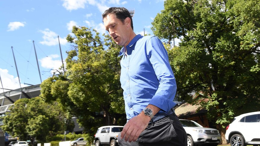 James Sutherland walks away from press conference