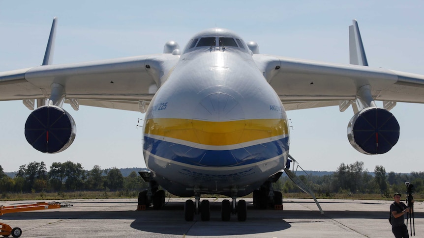 An Antonov An-225 Mriya cargo plane.