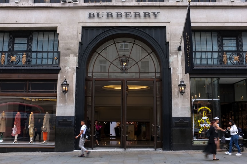 Burberry fashion label store front