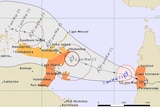 The BoM tracking map shows Cyclone Nathan will strengthen to category two as it reaches the Northern Territory on Sunday