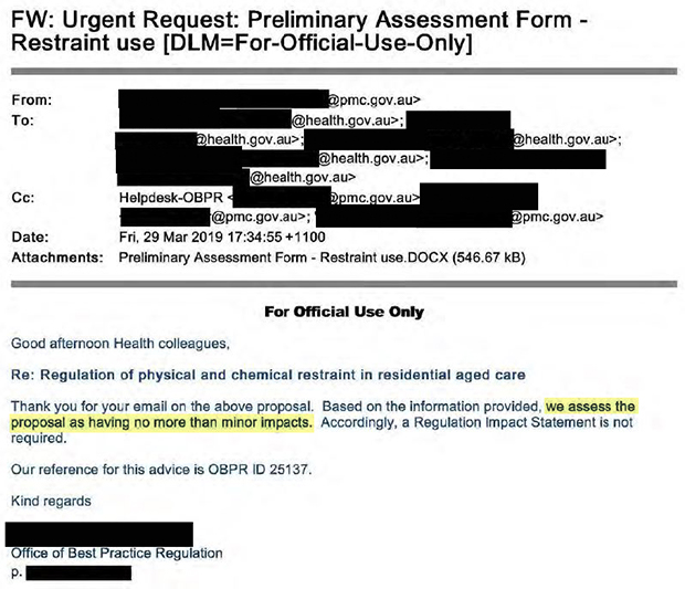 "We assess the proposal as having no more than minor impacts."