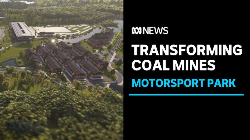 Transforming Coal Mines, Motorsport Park: A graphic impression of a new motorsport development.