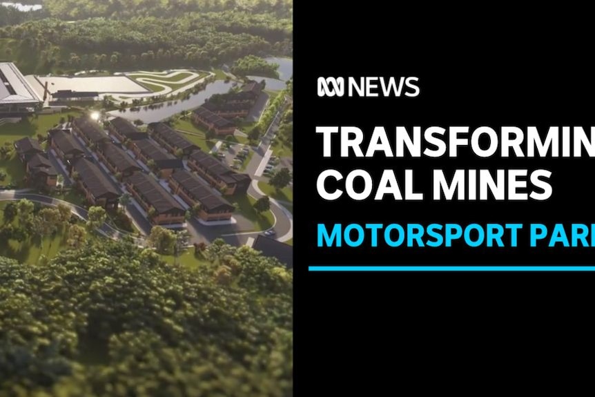 Transforming Coal Mines, Motorsport Park: A graphic impression of a new motorsport development.