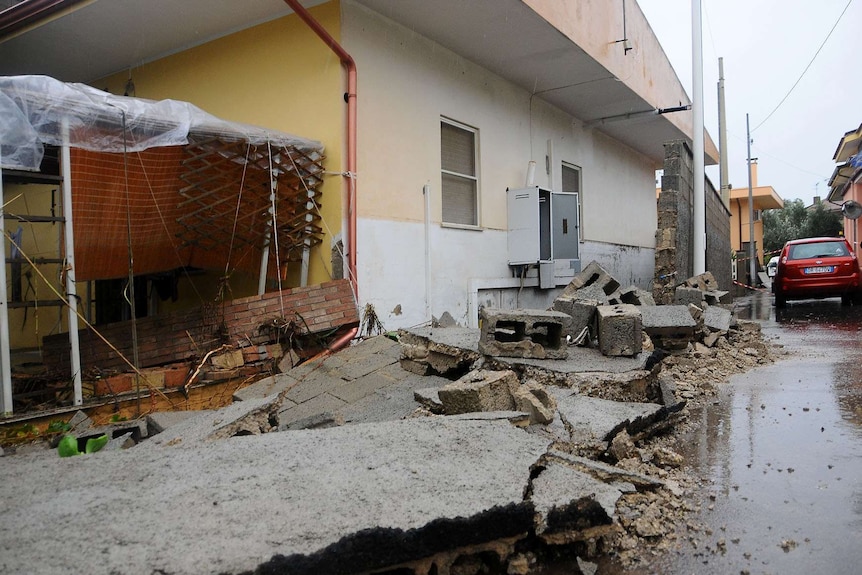 Flood damage in Sardinia after Cyclone Cleopatra