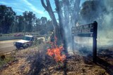 A hazard reduction burn at Black Mountain Nature Reserve on Friday.