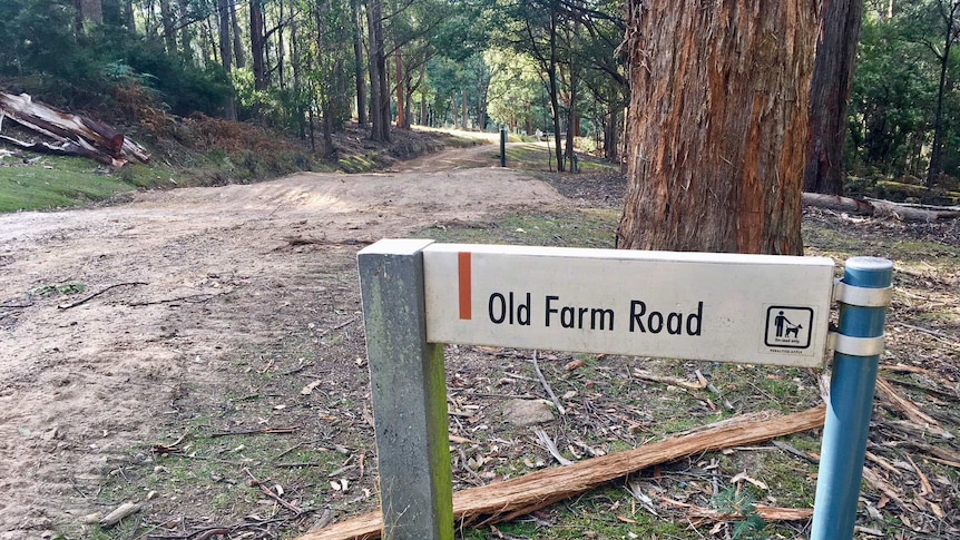 Old farm Road sign in Hobart, near where a proposed cable car terminal may be located.
