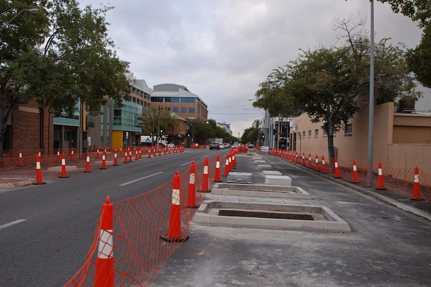 The expensive separated bike lane was constructed only last year.