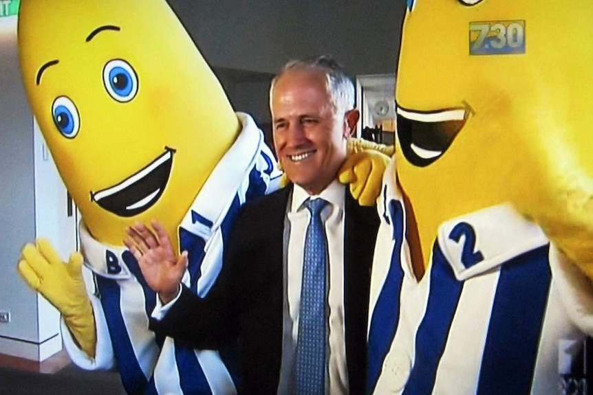 Malcolm Turnbull with Bananas in Pyjamas