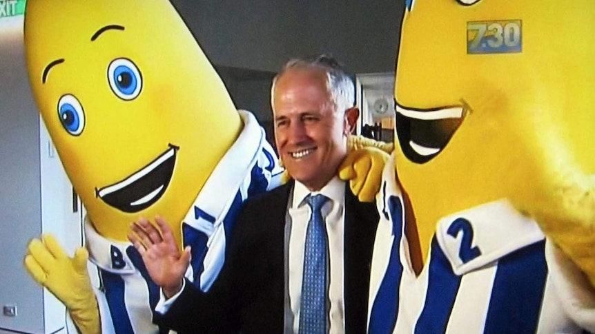 Malcolm Turnbull with Bananas in Pyjamas