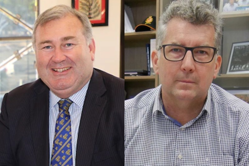Bundaberg Mayor Jack Dempsey and current Hinkler MP Keith Pitt.