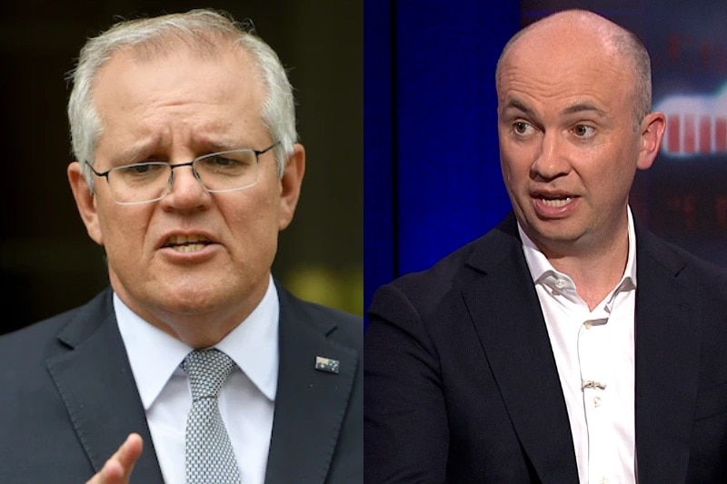 A composite image of Scott Morrison and Matt Kean.