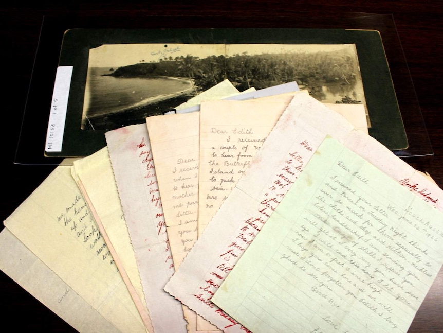 Letters and a photograph from the Torres Strait Island collection at the National Library.