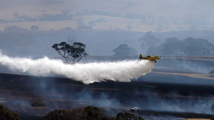 Firefighting aircraft at Moyston
