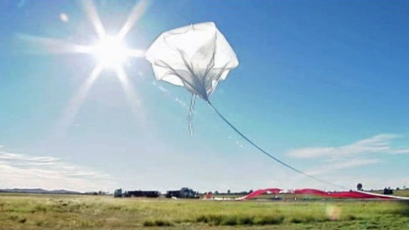 The 300-metre balloon was launched from Alice Springs on Friday.