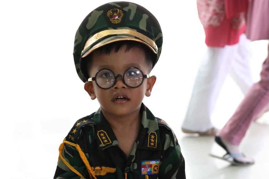 Toddler dressed a general Jakarta