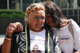 Ms Dhu's grandmother, Carol Roe and her mother, Della, outside the Perth Coroner's Court on November 23, 2015.