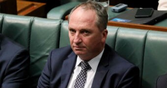 Barnaby Joyce looking tired in the House of Representatives.