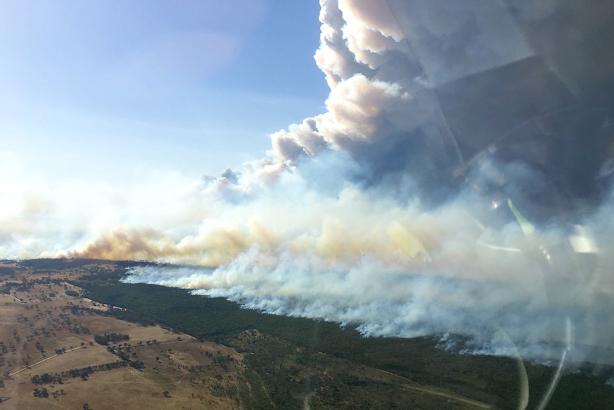 Aerial shot of Leadville fire.