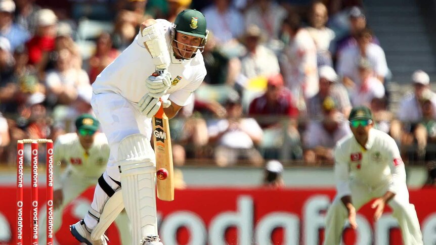 Building the lead... Graeme Smith bats on day two.