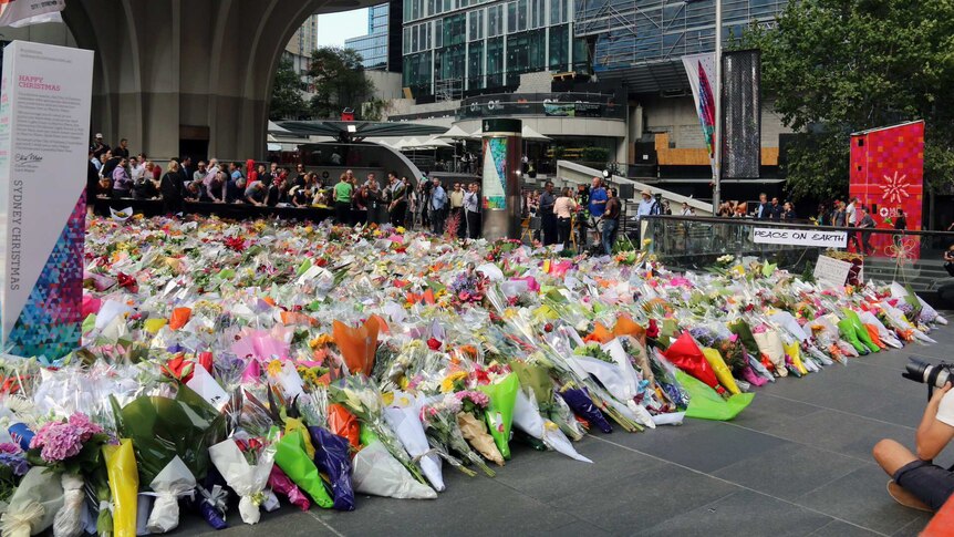 Floral tribute to hostages killed