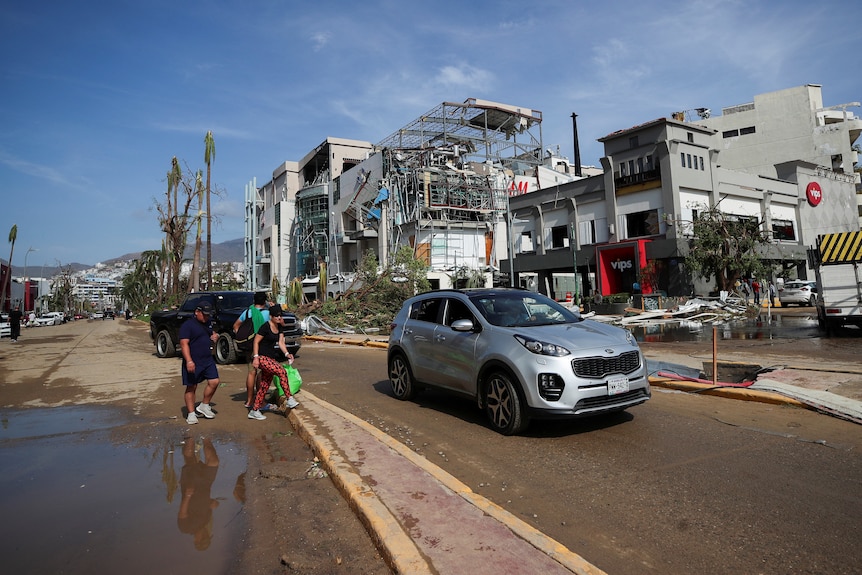 Damaged buildings are seen in the aftermath of Hurricane Otis in Acapulco, Mexico.